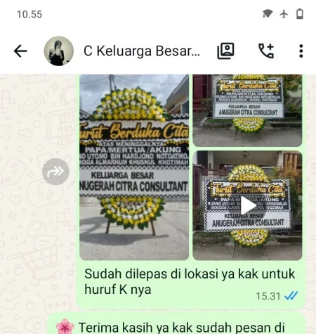 Pengiriman Papan Bunga Duka Lengkong Gudang Timur